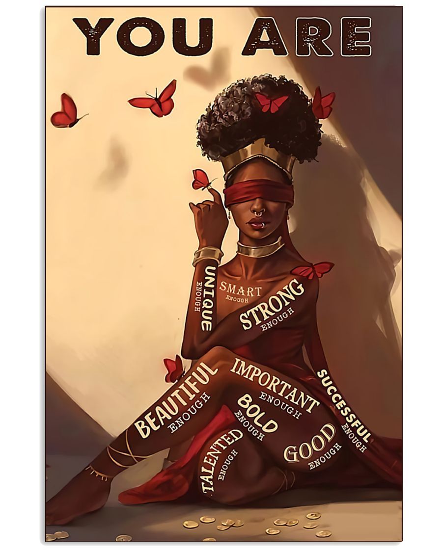 Butterflies Black Girl You Are Canvas Art and Poster LN